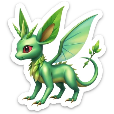 Shiny Exotic Flygon-Leafeom-Celebi-Scyther-Hybrid-Creature sticker