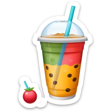 Boba at the beach sticker