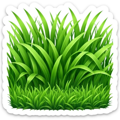 generate realistic detailed grass in 3d style sticker