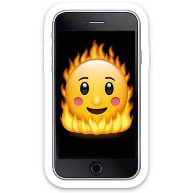 iphone  con fondo negro que diga "llamada entrante" sticker