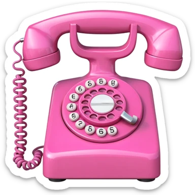 Pink hotline phone sticker