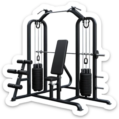 gym two side cable machine sticker