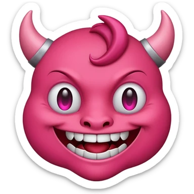 Devil emoji but pink 😈 sticker