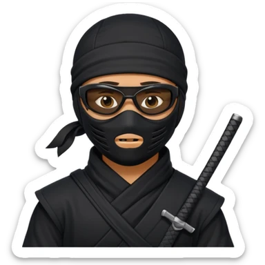 Ninja with sunglasses sticker