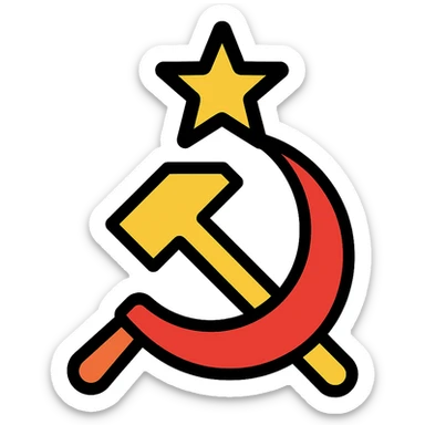 creative interpretation of CCP, abstract, recognizable, graphic style sticker