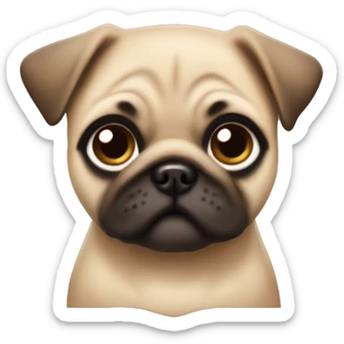 Fawn pug puppy sticker