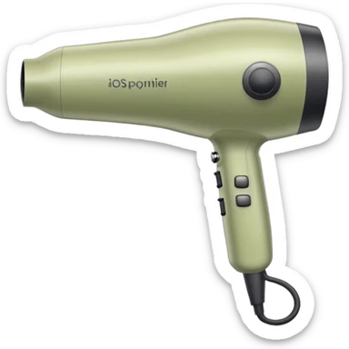 Pale olive hair dryer sticker