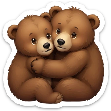 Bears cuddling sticker