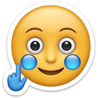 O emoji azul com o selo verificado dentro sticker