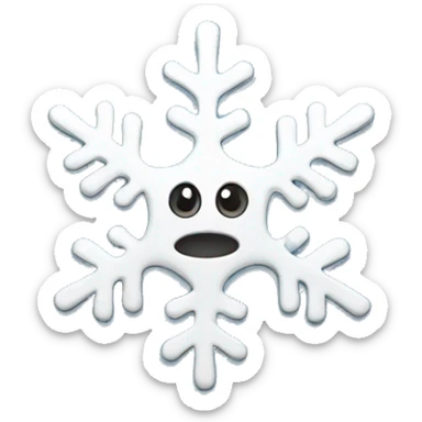 Melting snowflake sticker