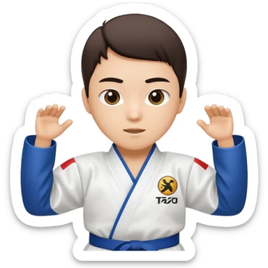dobok taekwondo sticker