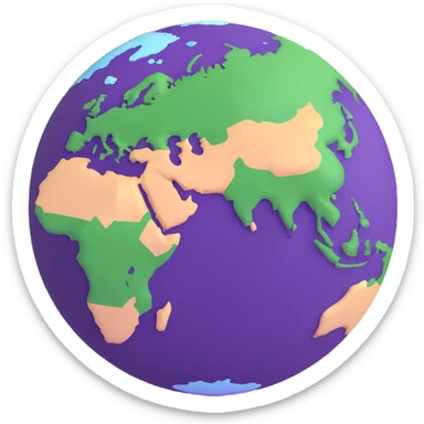 Earth from space, blue and green  sticker