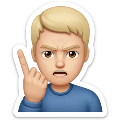 middle finger figgo sticker