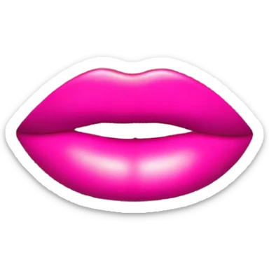 Pink glossy lips    sticker
