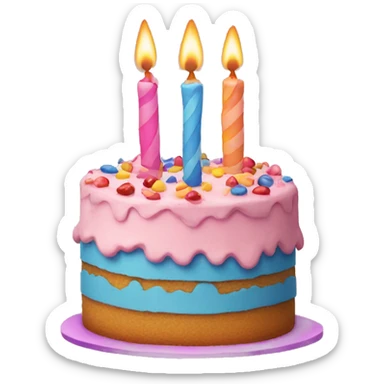 birthday cake sticker