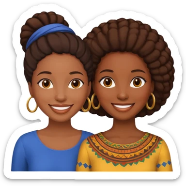 Ma meilleur amie et moi (femme) africaine  sticker