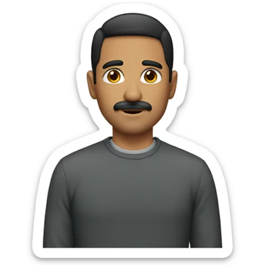 hispanic man with short mustache  sticker