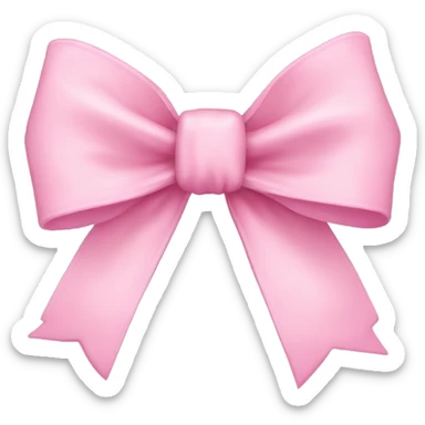 Baby pink bow sticker