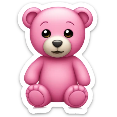 Teddy bear pink sticker