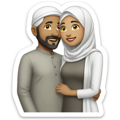 Muslim couple sticker