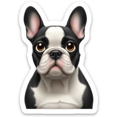 French bulldog looking at viewer sticker