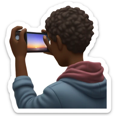Someone taking a photo of the sunset. sticker