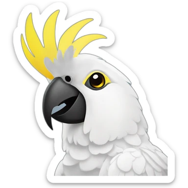 - parrot- cockatoo - black sticker