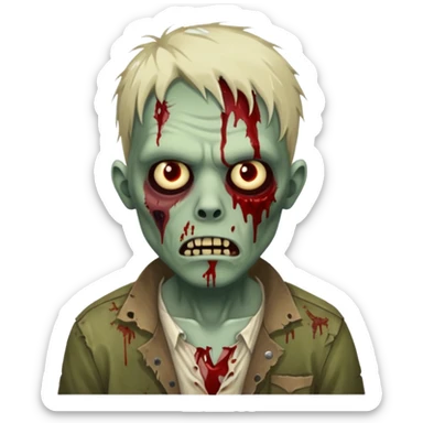 Make a zombie that have a scar in his head like 67 sticker