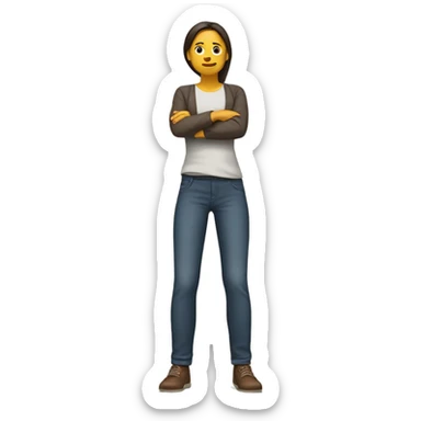  woman shrugs sticker
