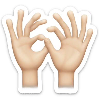 Letter C with hands sticker