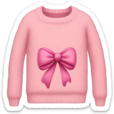 Pink bow sweater sticker
