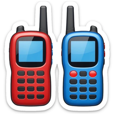 Walkie talkie pair (red & blue) sticker