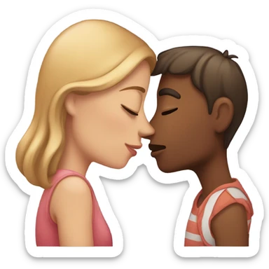boyfriend and girlfriend kissed sticker