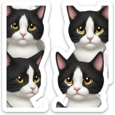 tuxedo cat in a tuxedo sticker