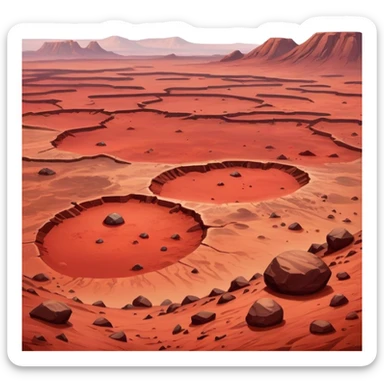 red planet Mars sticker