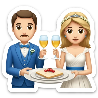 greek wedding breaking plates sticker
