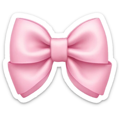 light pink bow on light pink bow sticker