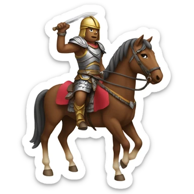 Warrior on a horse sticker