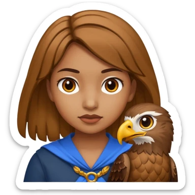 A girl saying hawk tuah sticker