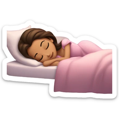Sleeping brunette beauty princess Disney, bed sticker