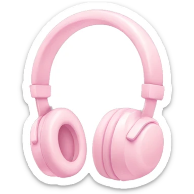 pastel pink headphone sticker