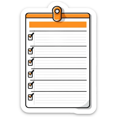 very long endless one-page to-do list sticker