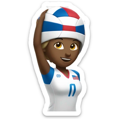 summer olympics girl playing volleyball sticker