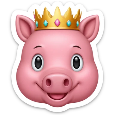 Me gustaría crear un emoji para un logo de mi nombre yeicobvalentino con un cerdito con corona sticker