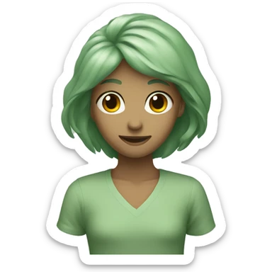 heart colored sage green sticker