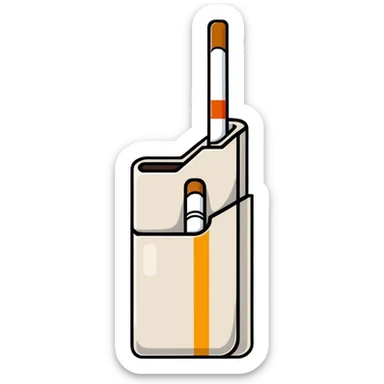white cigarette sticker