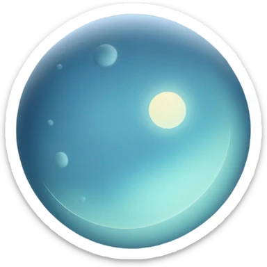 Light blue moon sticker