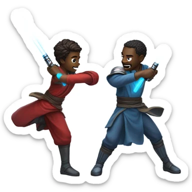 Lightsaber battle sticker