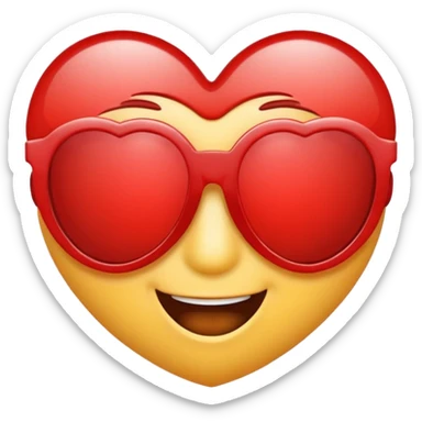 серце в окулярах веселе sticker