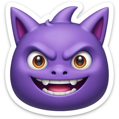 I want a Gengar (Pokemon) that looks cute. sticker